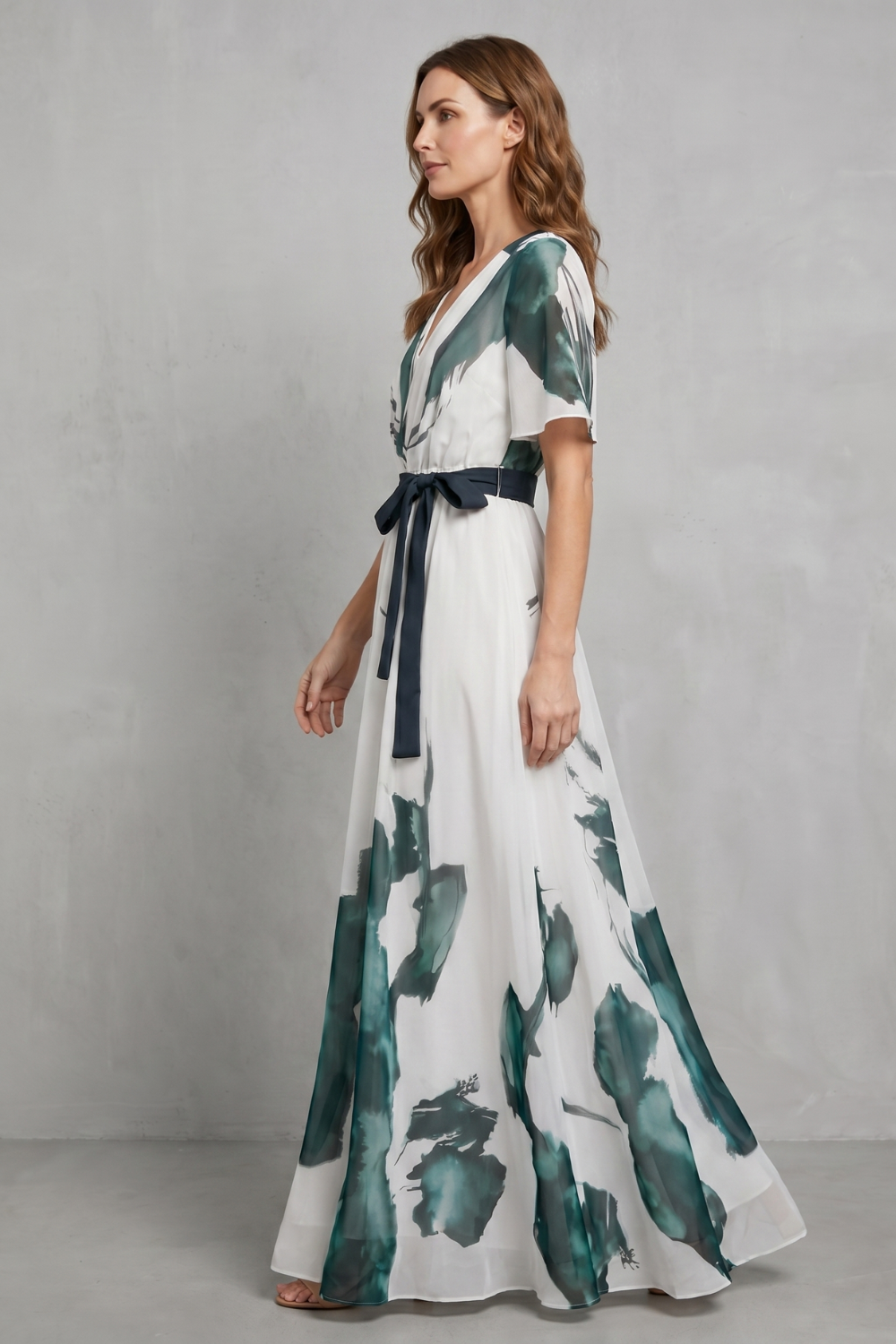 Watercolour print grace – Maxi dress