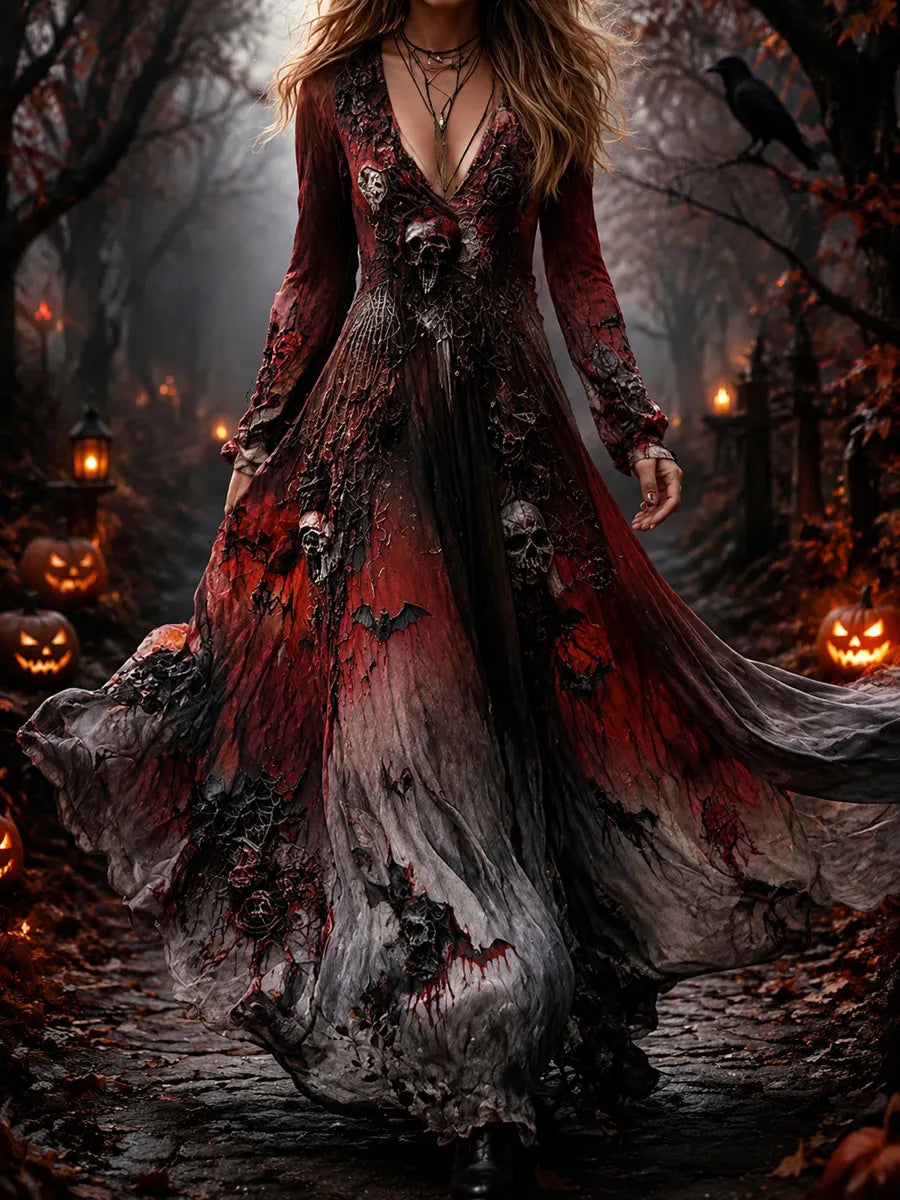 Women's Halloween Funny Art Print Dress