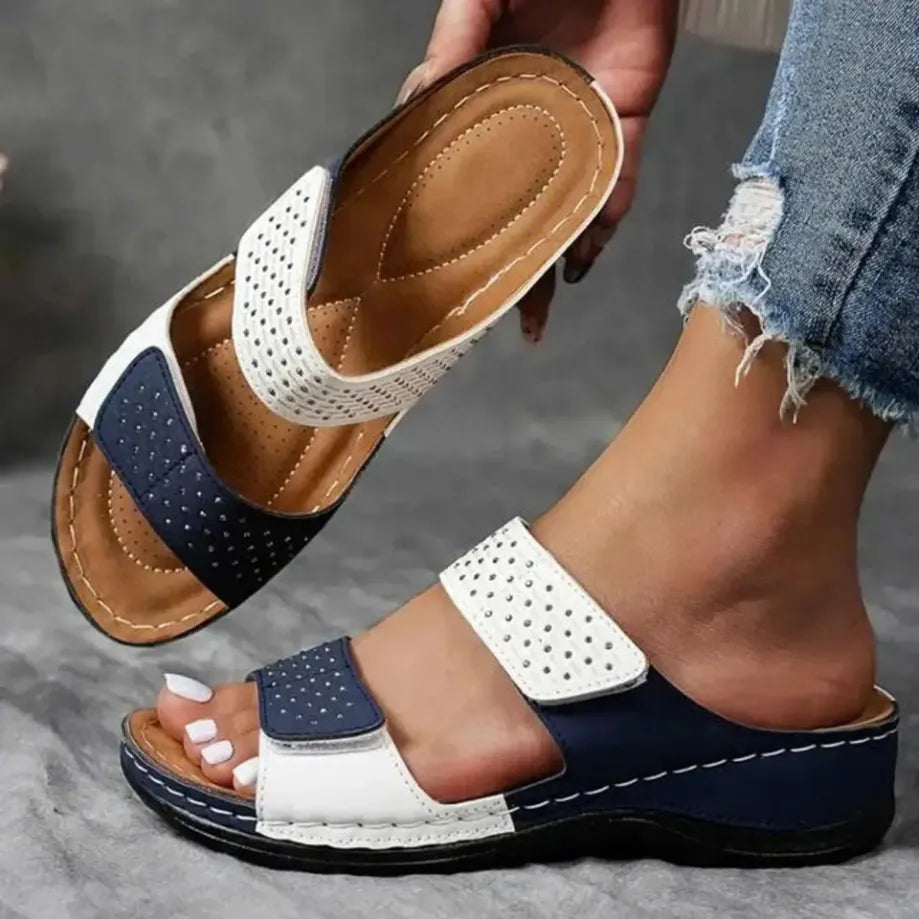 Lightweight wedge sandals with soft cushioning and arch support for women!