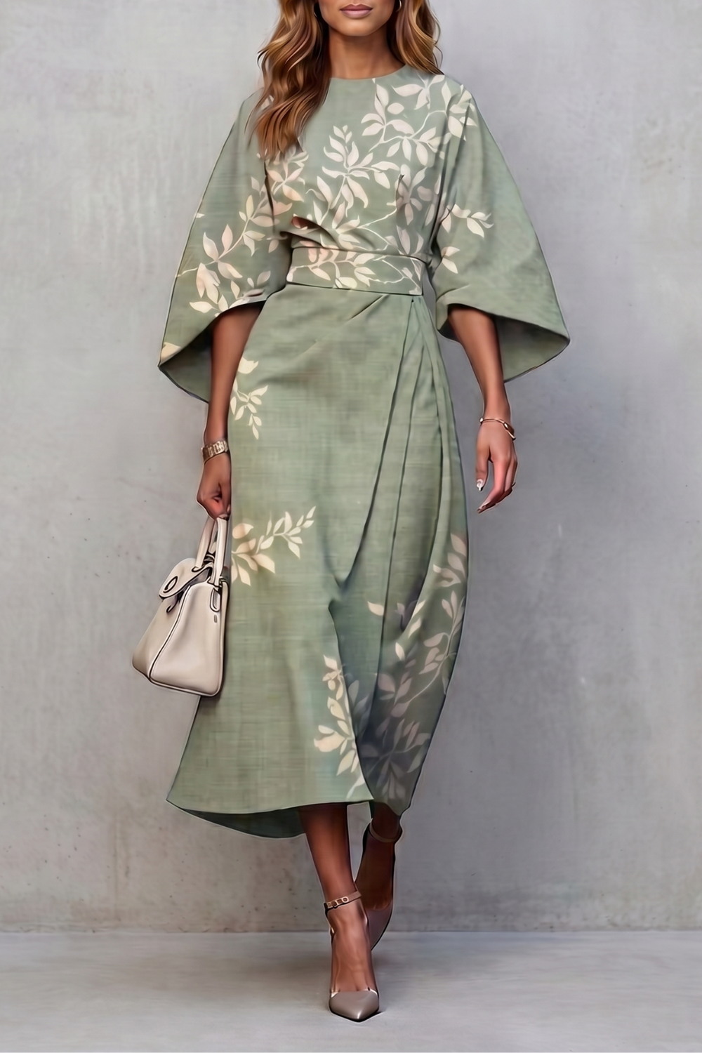 Vibrant watercolour blooms – Midi dress
