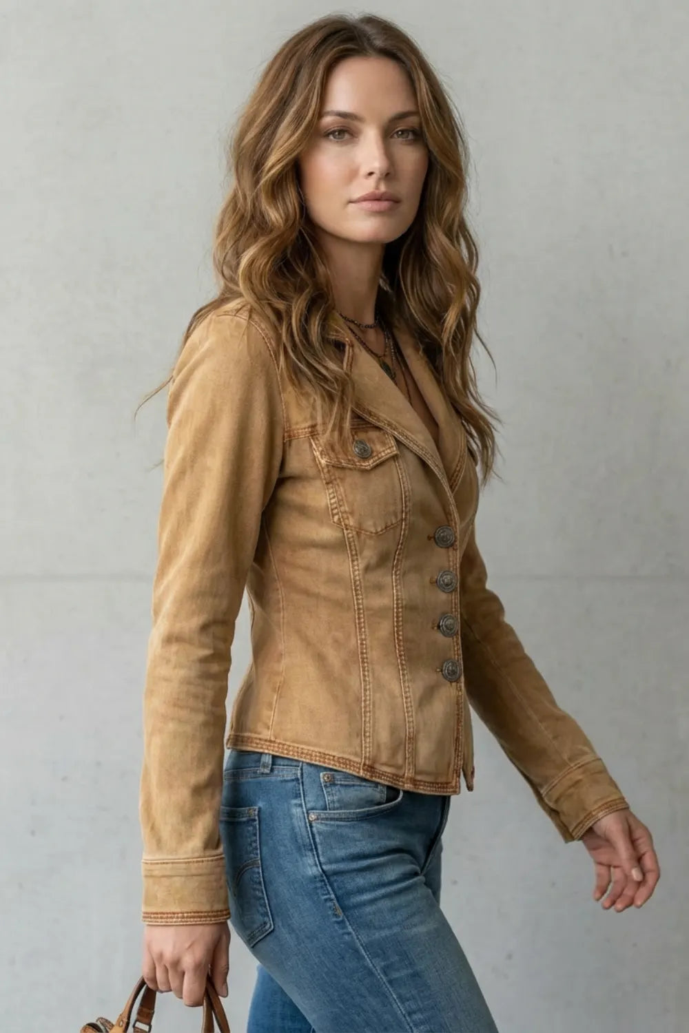 Sculpted silhouette – Denim blazer