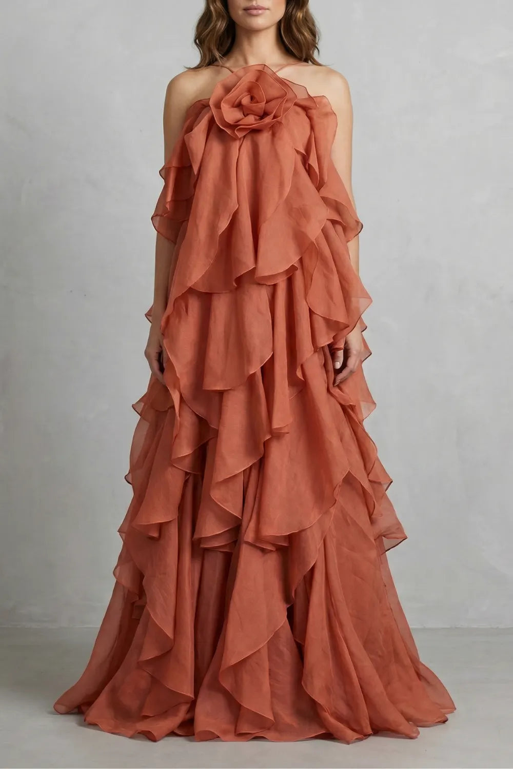Layered ruffle statement – Maxi dress