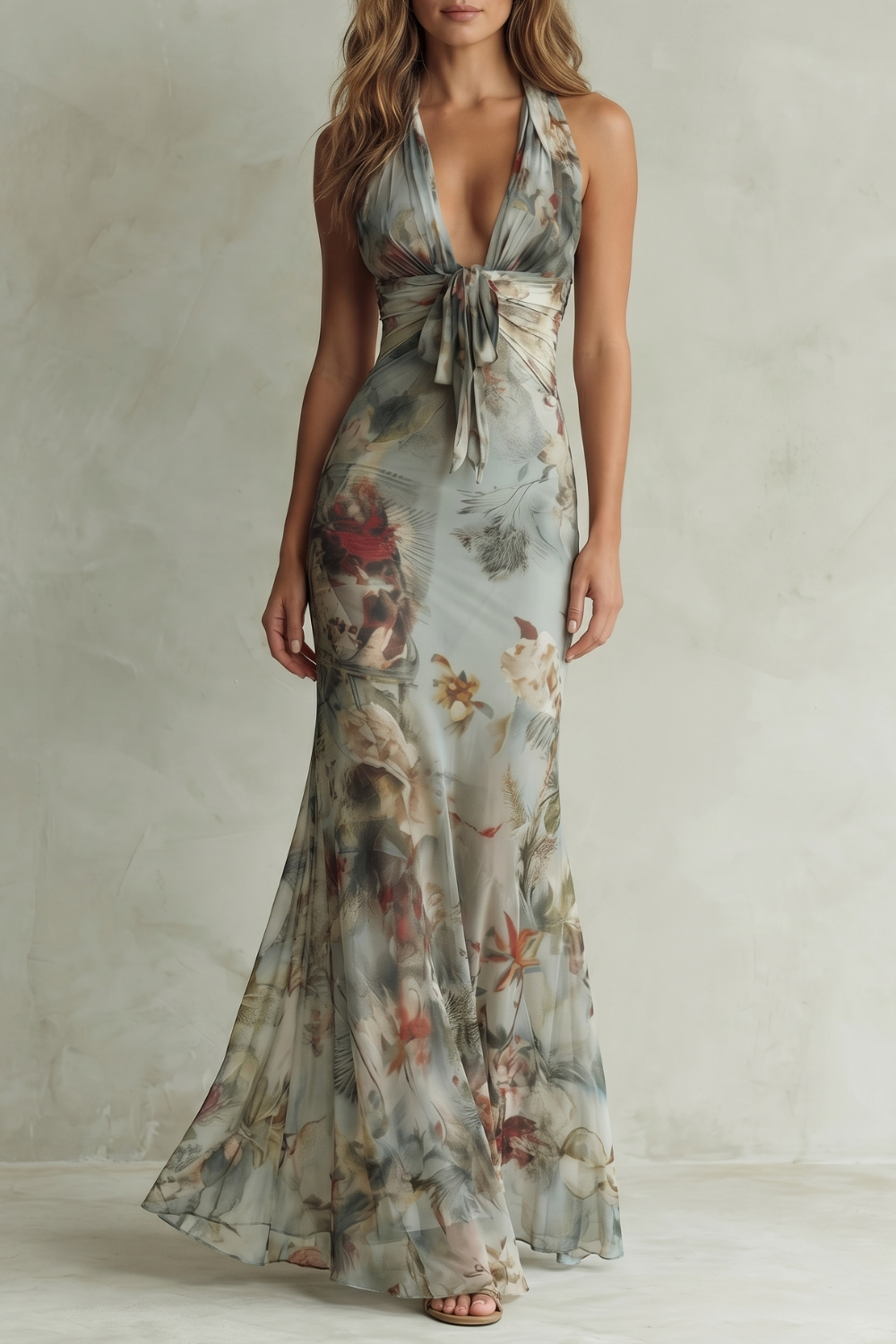 Vintage chiffon allure – Maxi dress