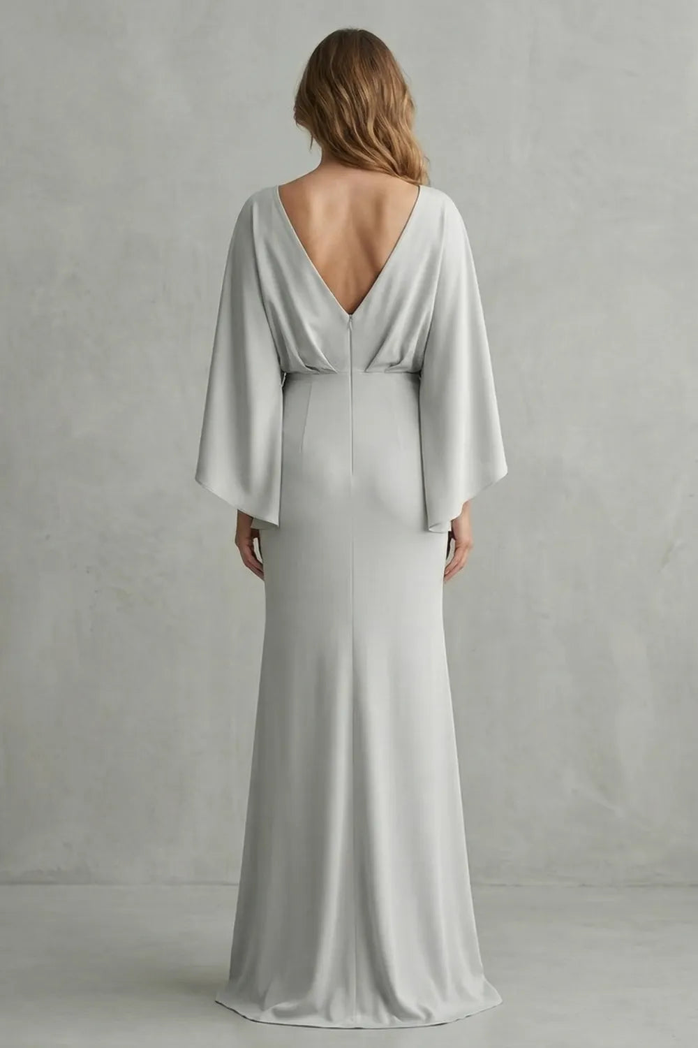 Draped batwing elegance – Maxi dress
