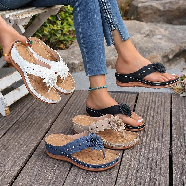 Women's Comfort Orthopedic Floral Wedge Sandals
