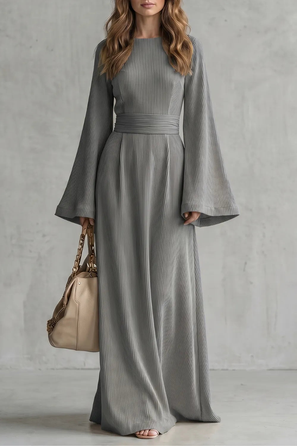 Pleated grace elegance – Maxi dress