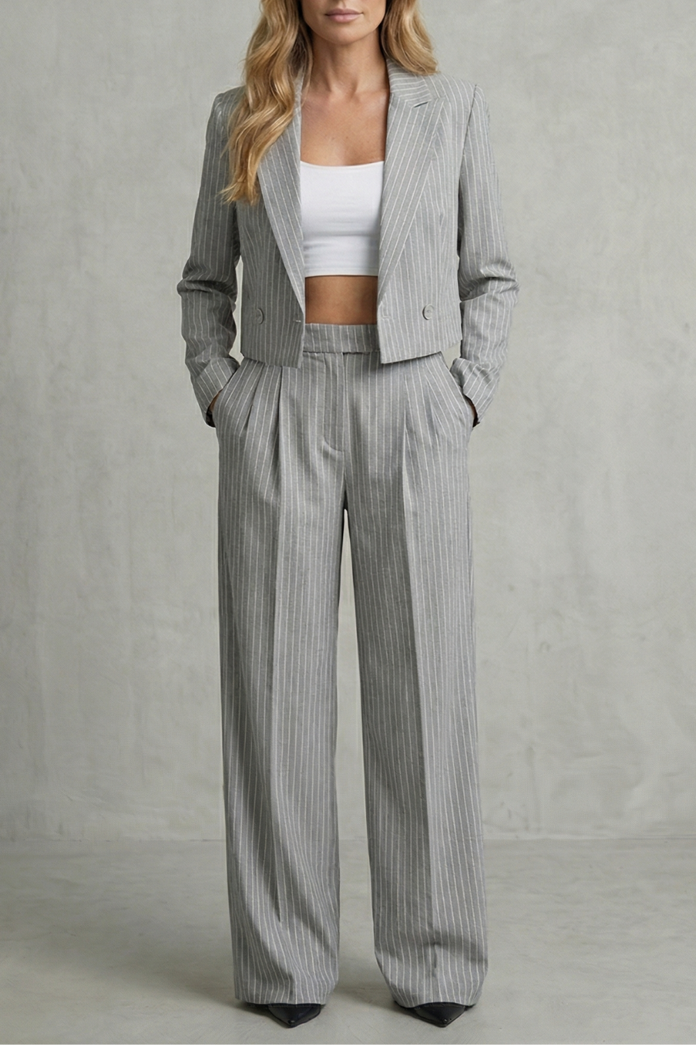 Tailored striped elegance – Two piece set