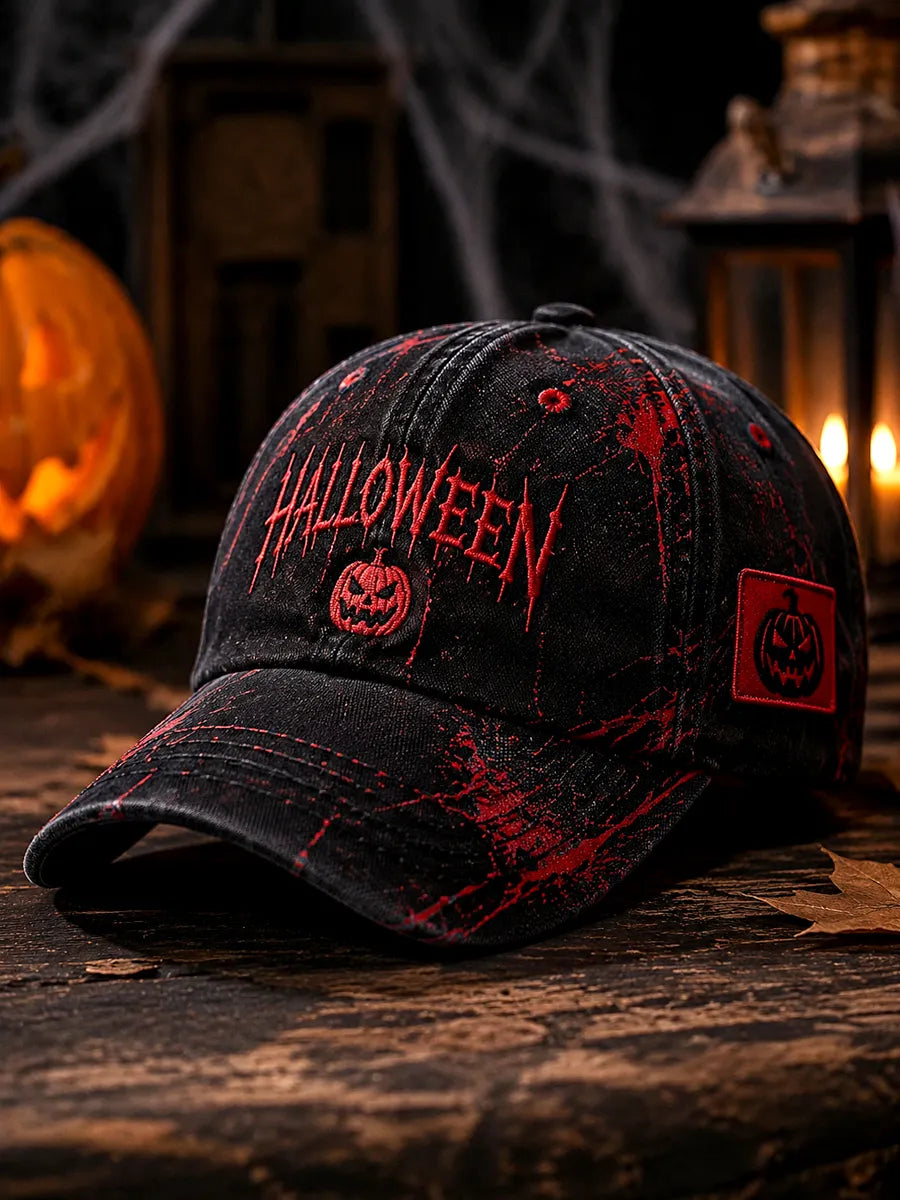 Retro Halloween Art Print Casual Baseball Cap