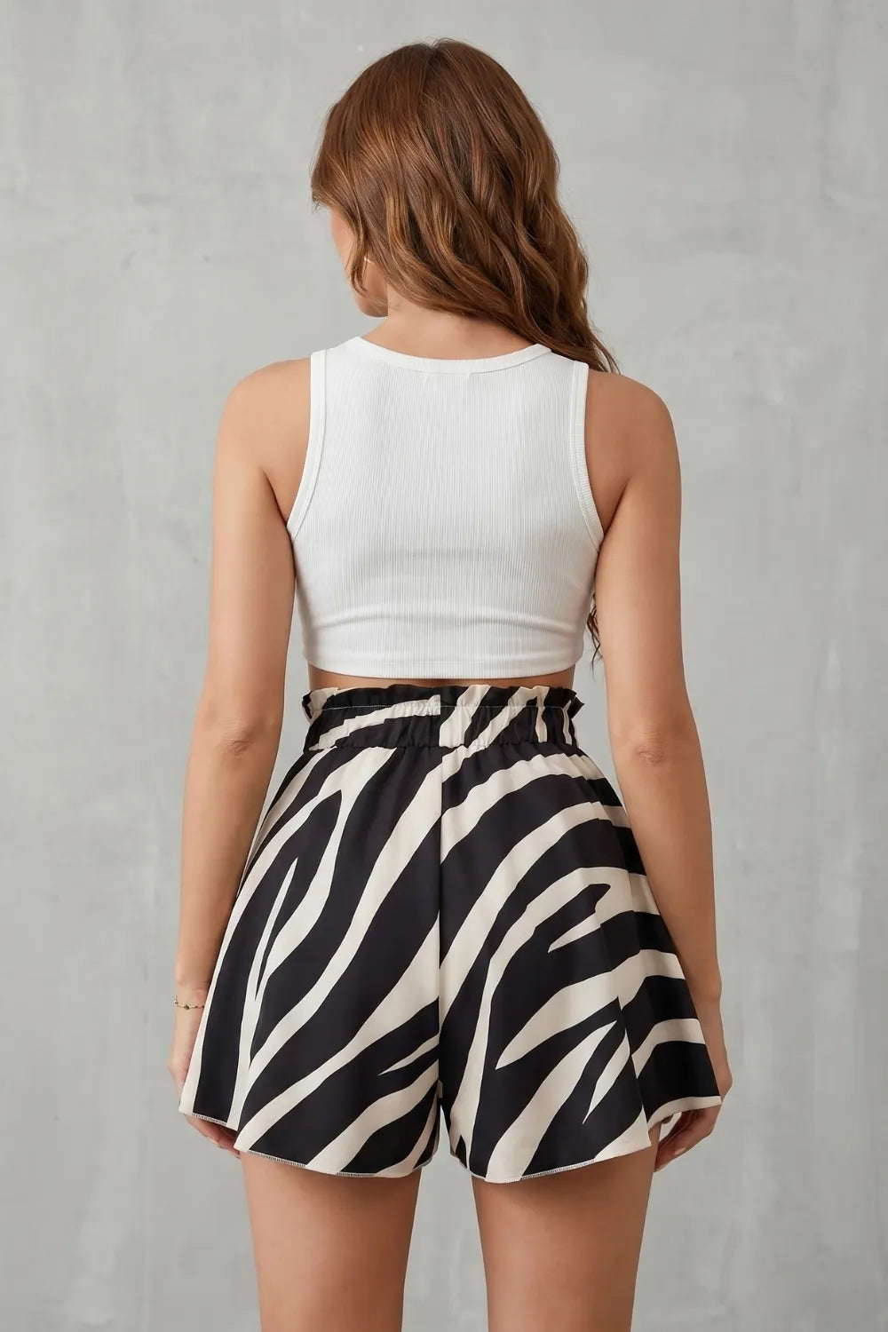 Abstract print flow – Skort shorts