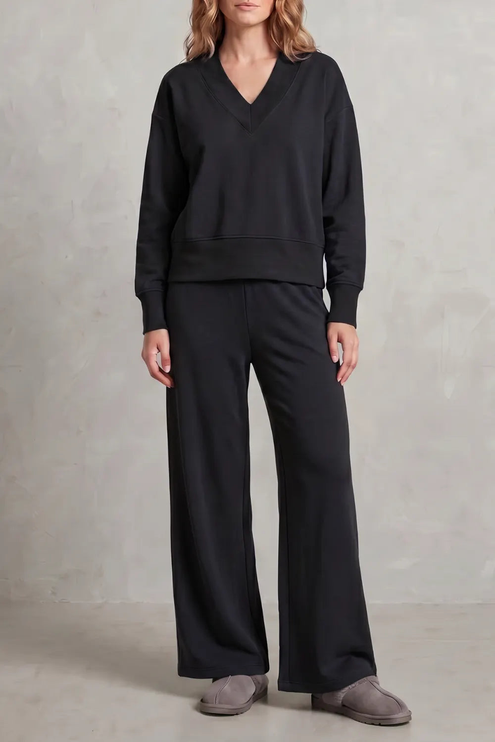 Relaxed fit – Wide-leg lounge set