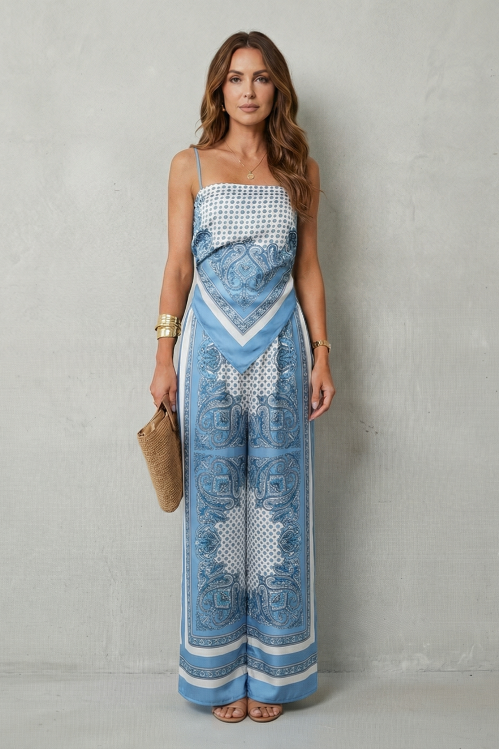 Ornate printed flow – Two piece set