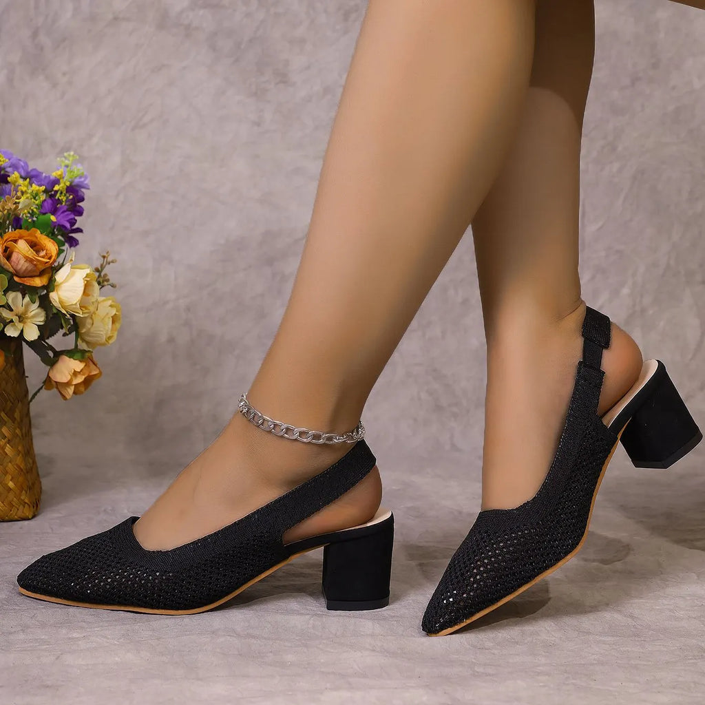 Breathable High-Heel Slipper Sandals for Women