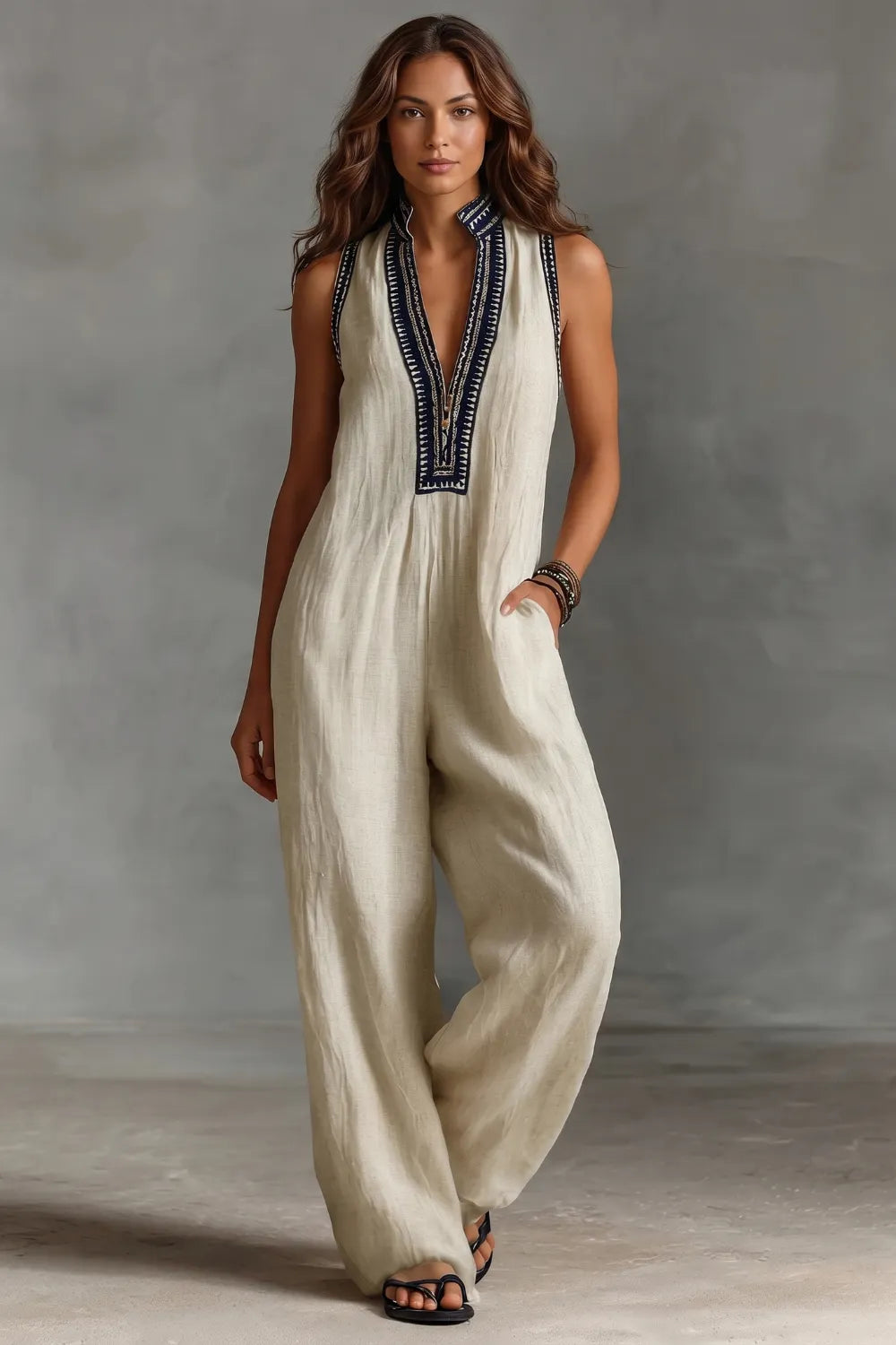 Embroidered bohemian elegance – Jumpsuit