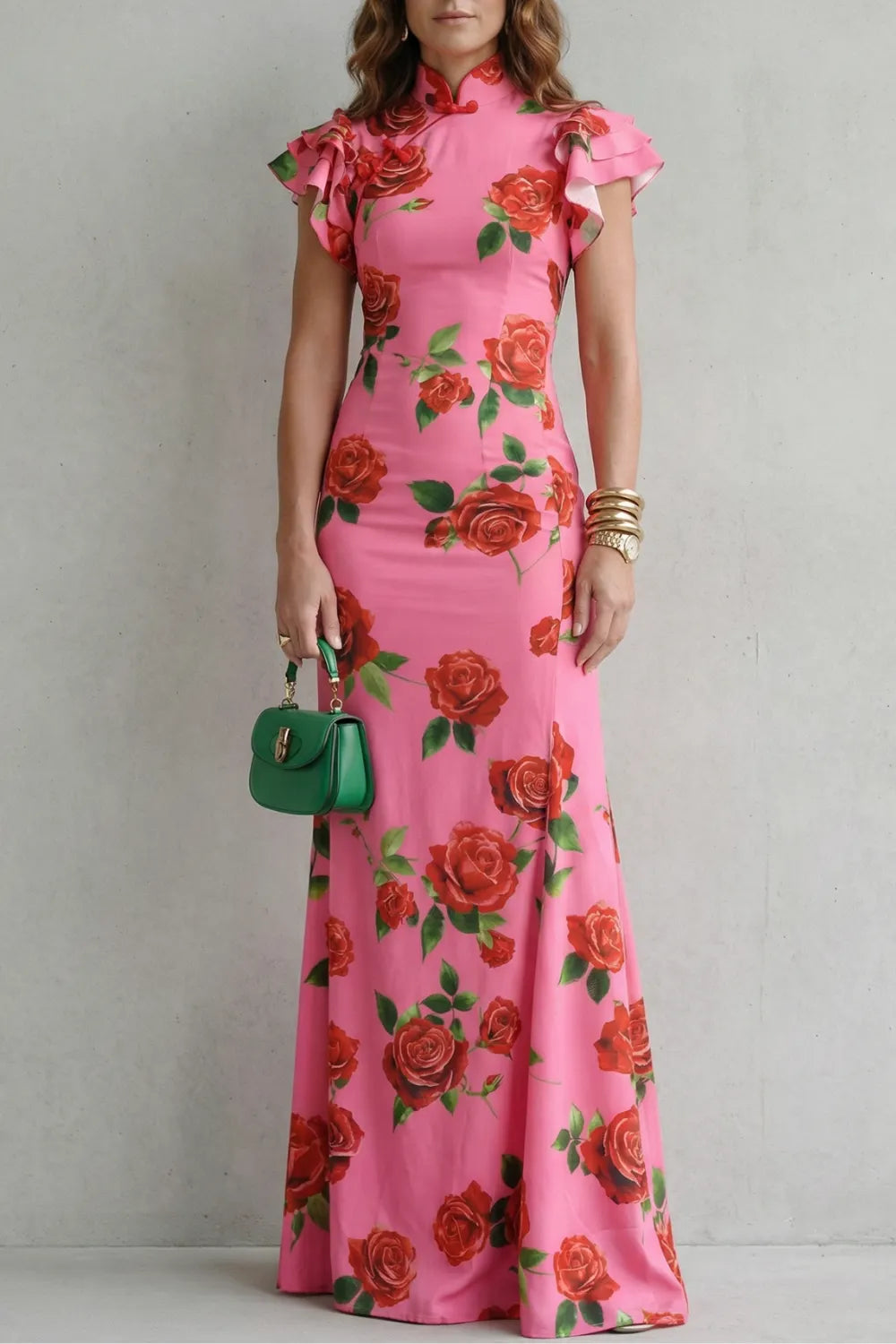 Romantic rose print – Maxi dress