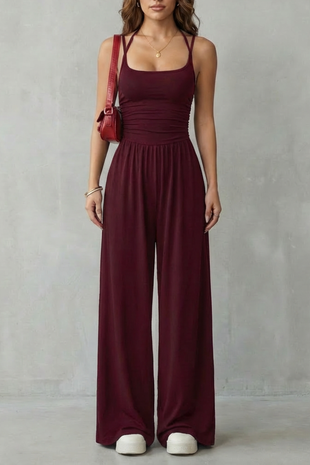 Double strap fit – Wide-leg jumpsuit