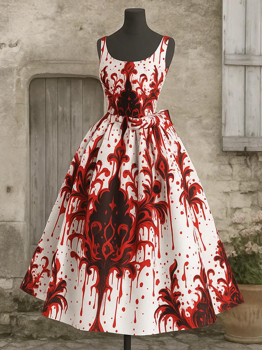 Halloween Bloody Art Print Dress