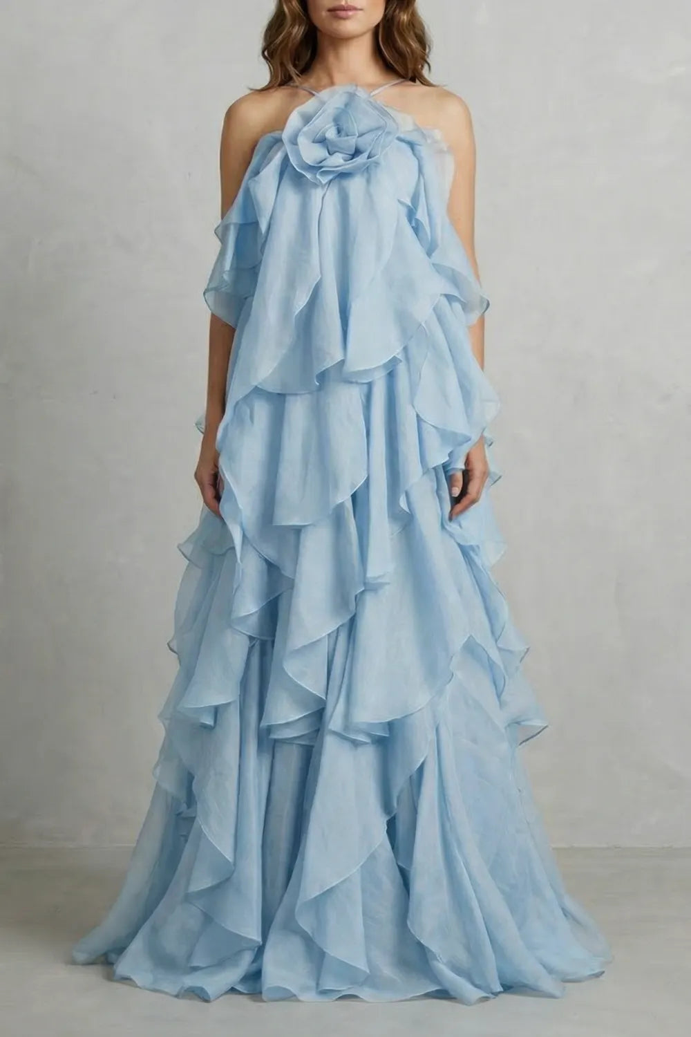Layered ruffle statement – Maxi dress