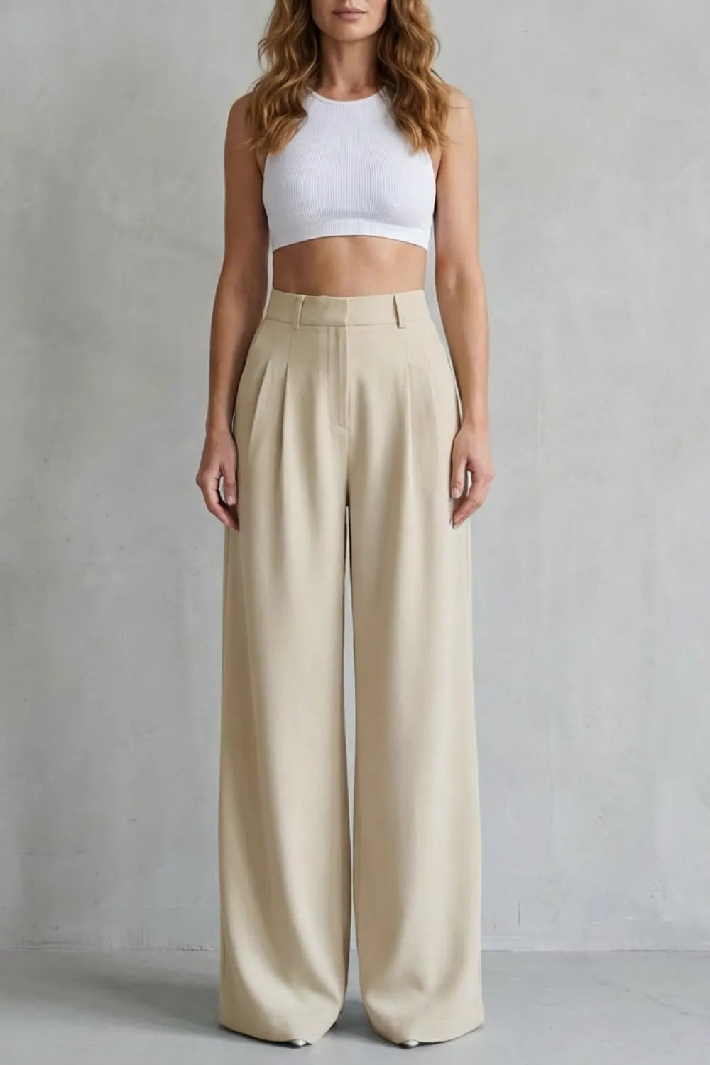 Flowing drape – Wide-leg tailored trousers