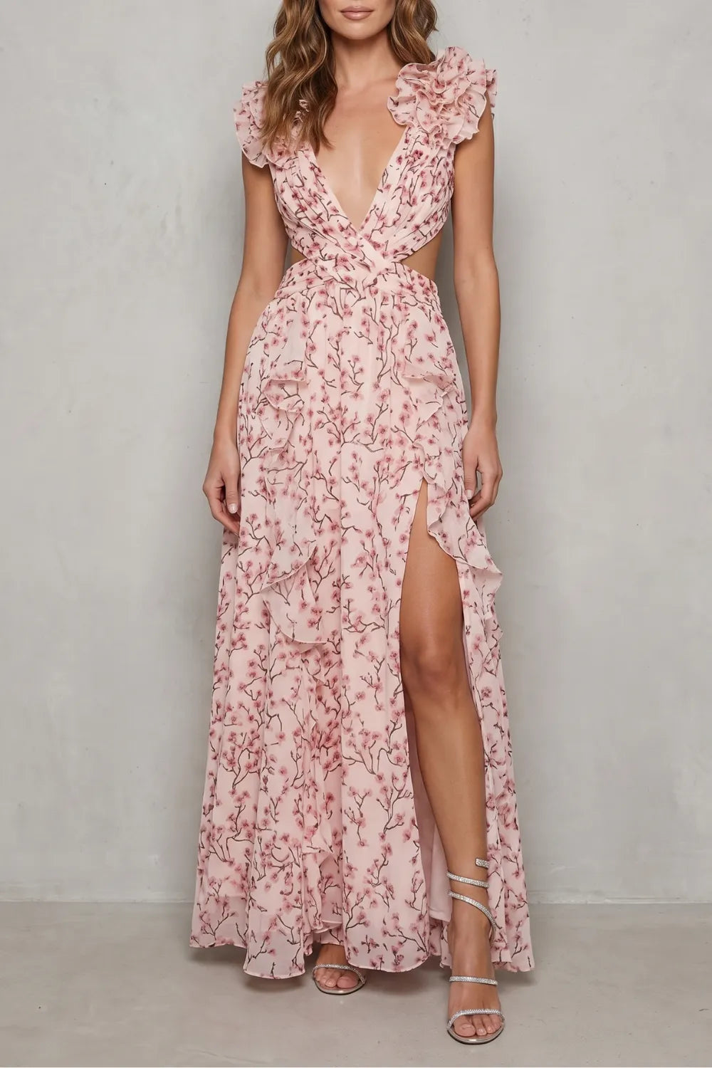 Ruffled chiffon romance – Maxi dress