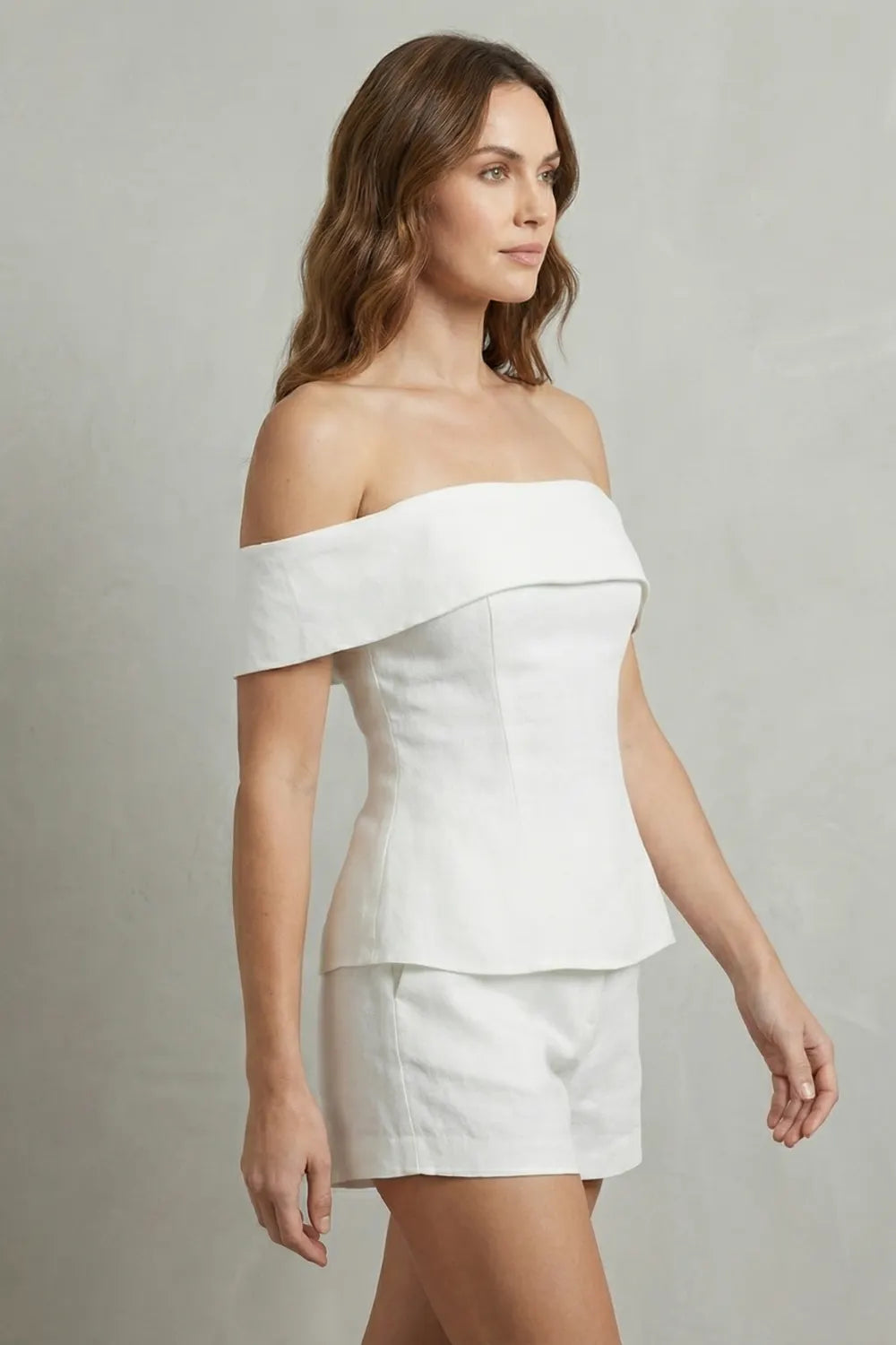 Off shoulder peplum elegance – Two piece set