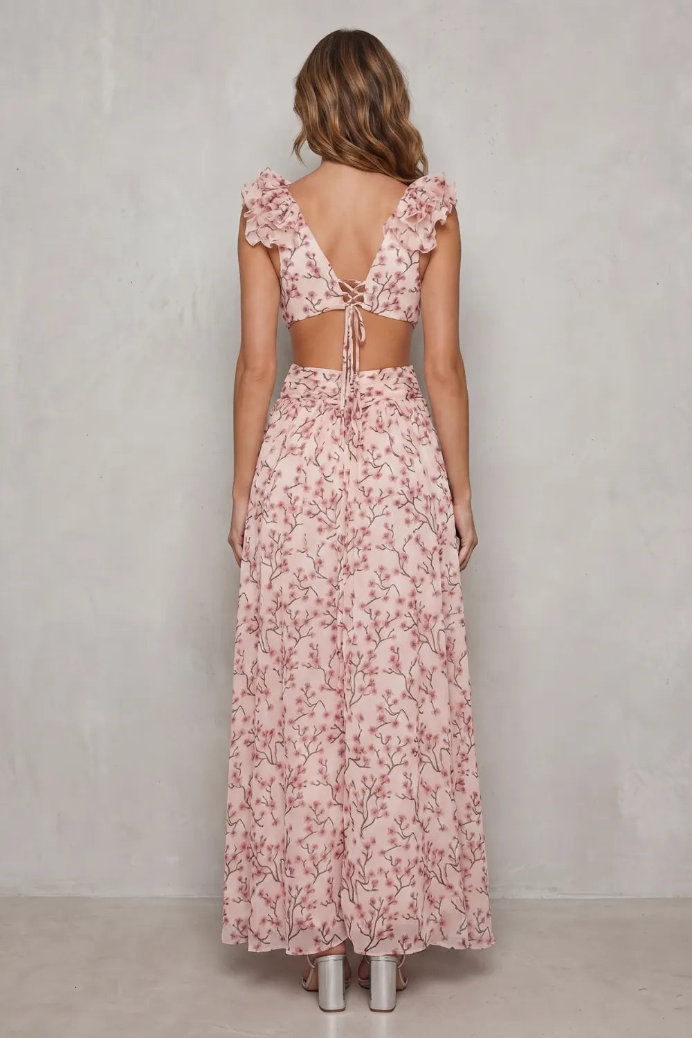 Ruffled chiffon romance – Maxi dress