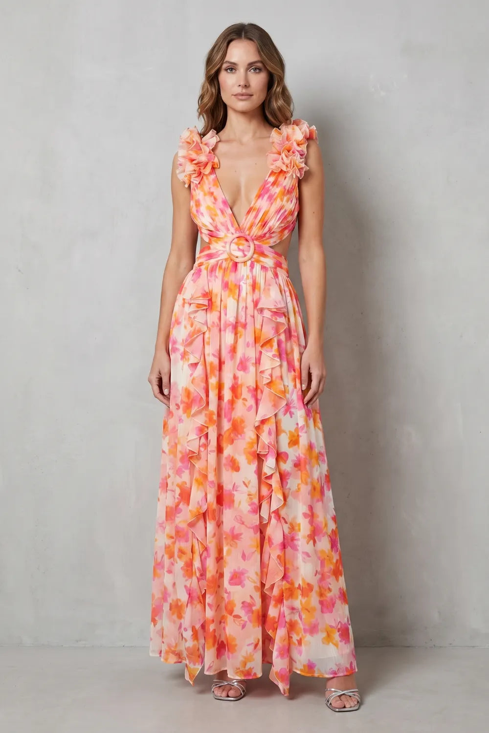 Ruffled floral romance – Maxi dress