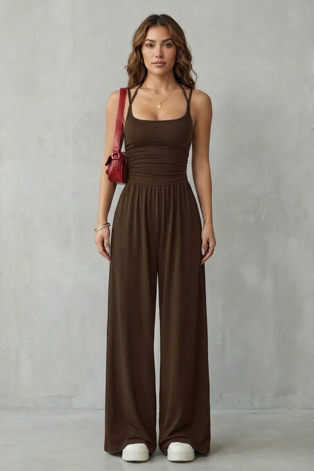 Double strap fit – Wide-leg jumpsuit