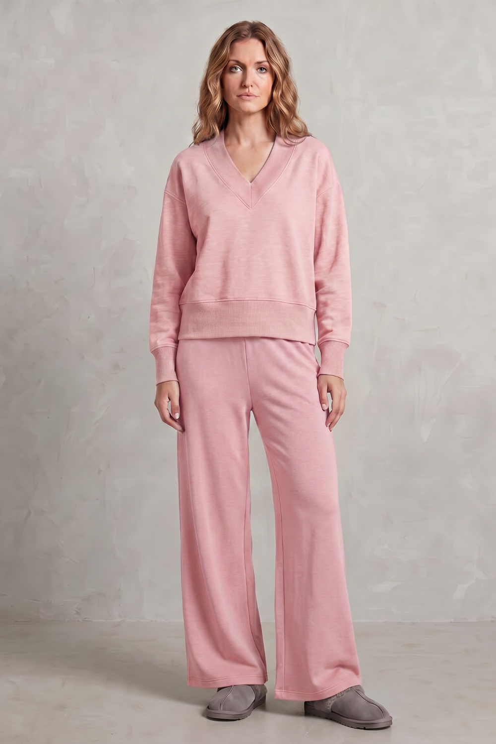 Relaxed fit – Wide-leg lounge set