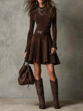 Meredith | Vintage Suede Mini Dress