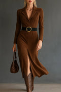 Eleanor | Faux Suede Midi Dress