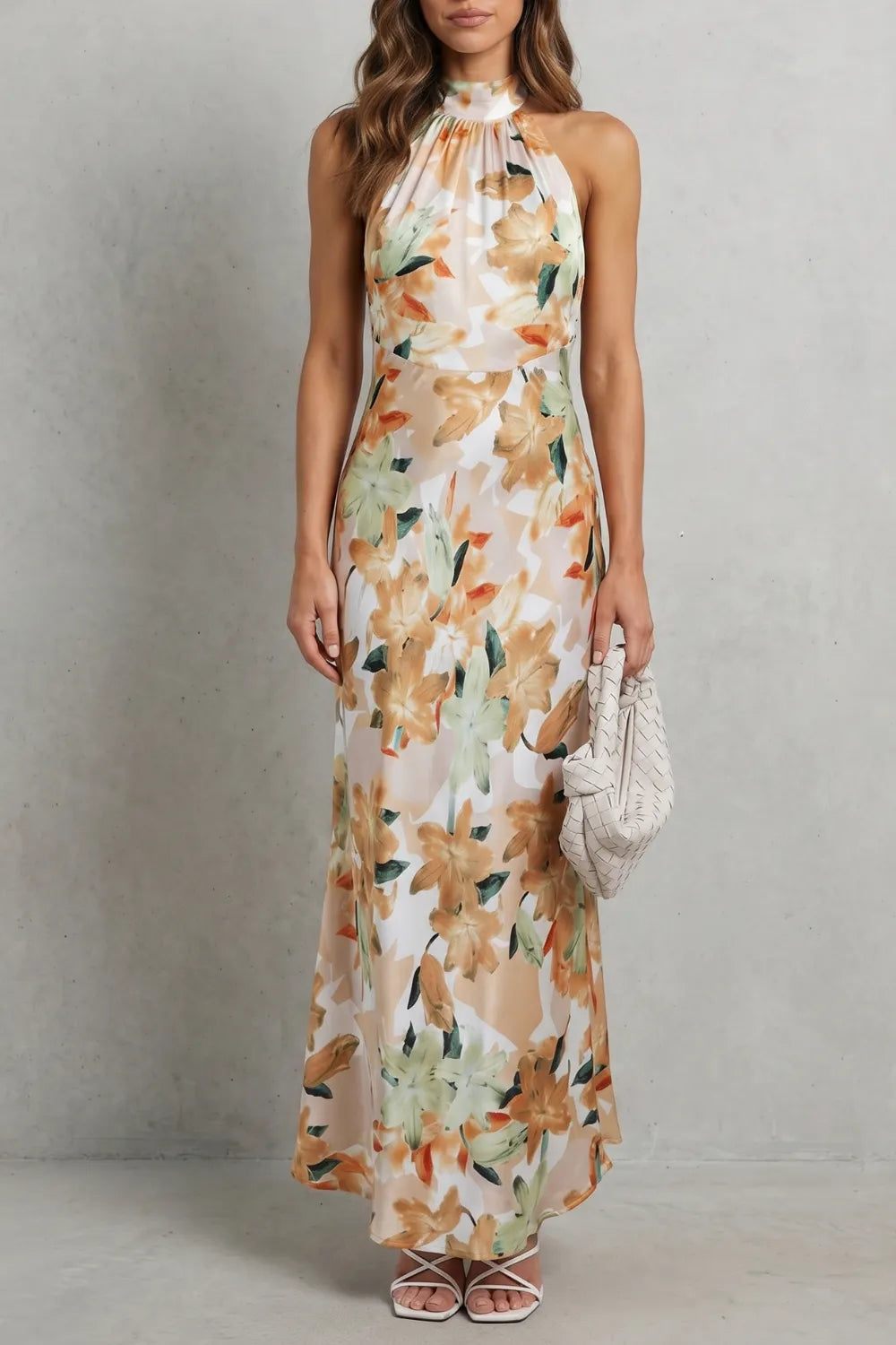 Floral halter elegance – Maxi dress