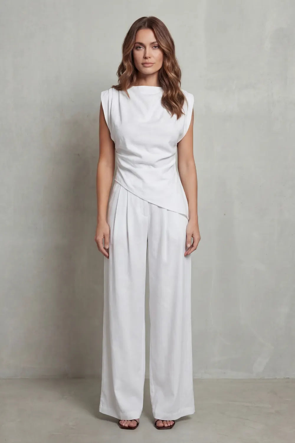 Draped waist detail – Casual elegance set