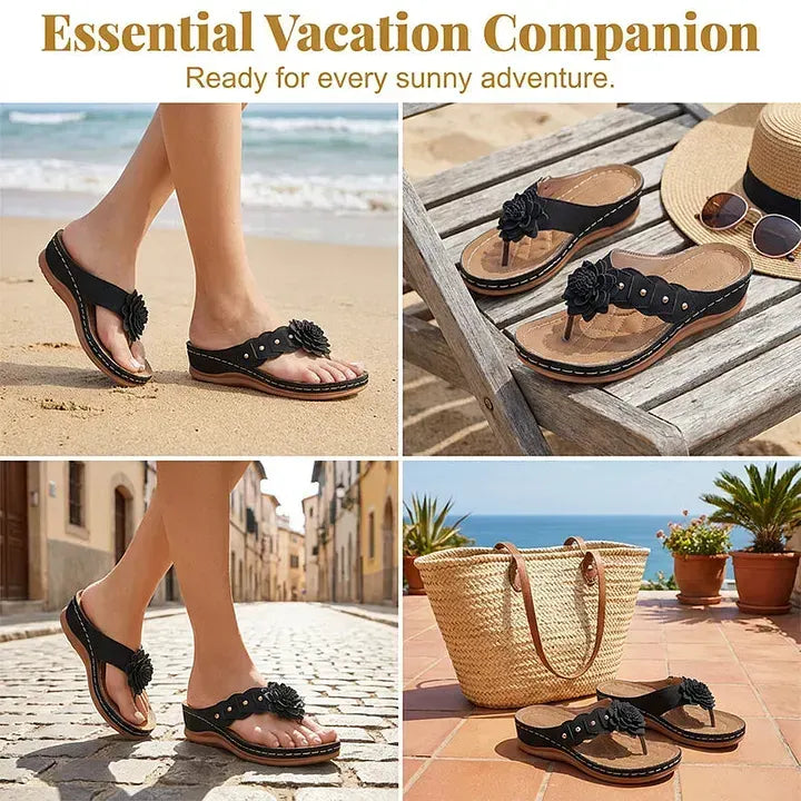 Women's Comfort Orthopedic Floral Wedge Sandals