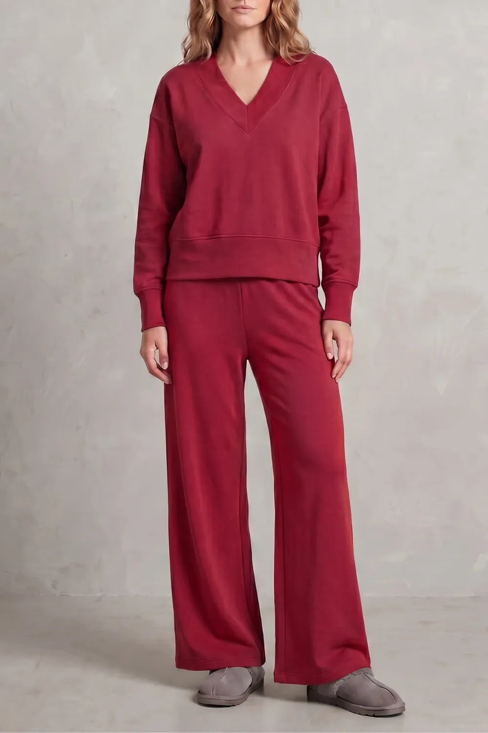 Relaxed fit – Wide-leg lounge set