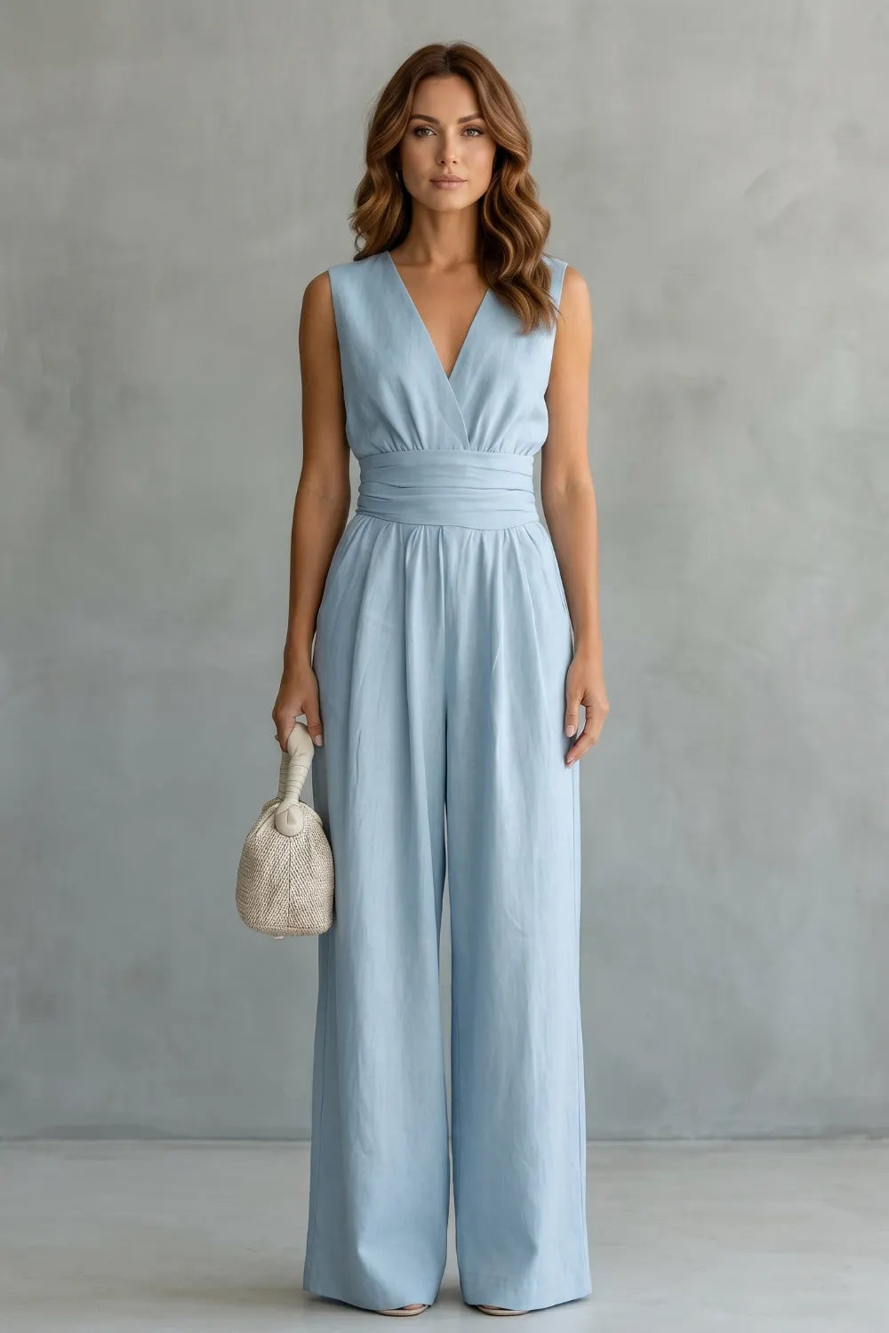 Waist-defining elegance – Sleeveless jumpsuit