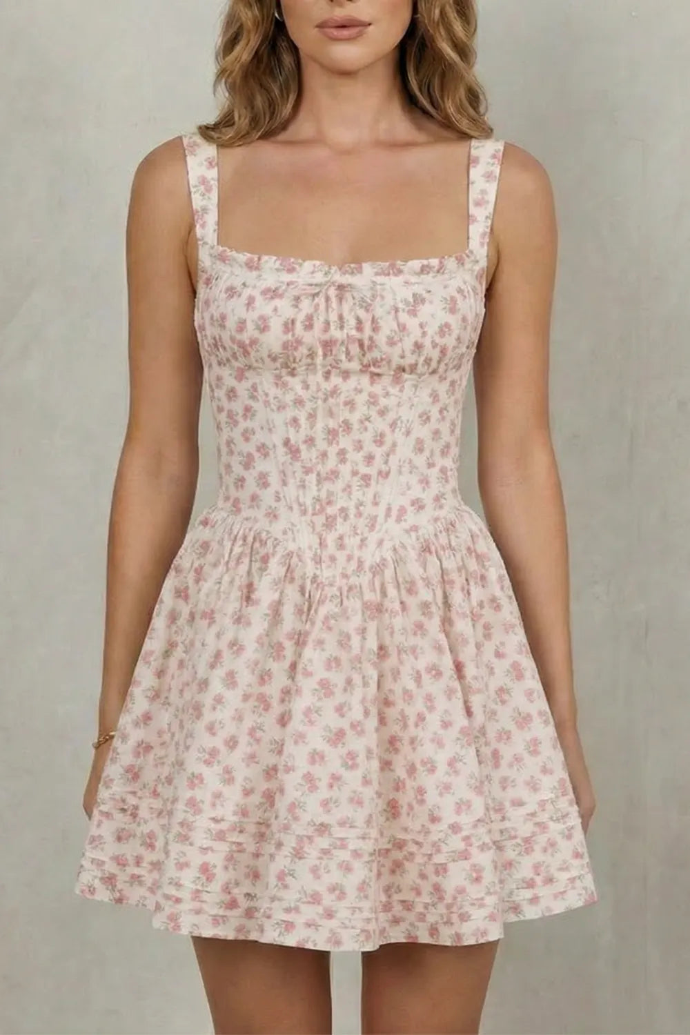 Soft floral charm – Mini dress