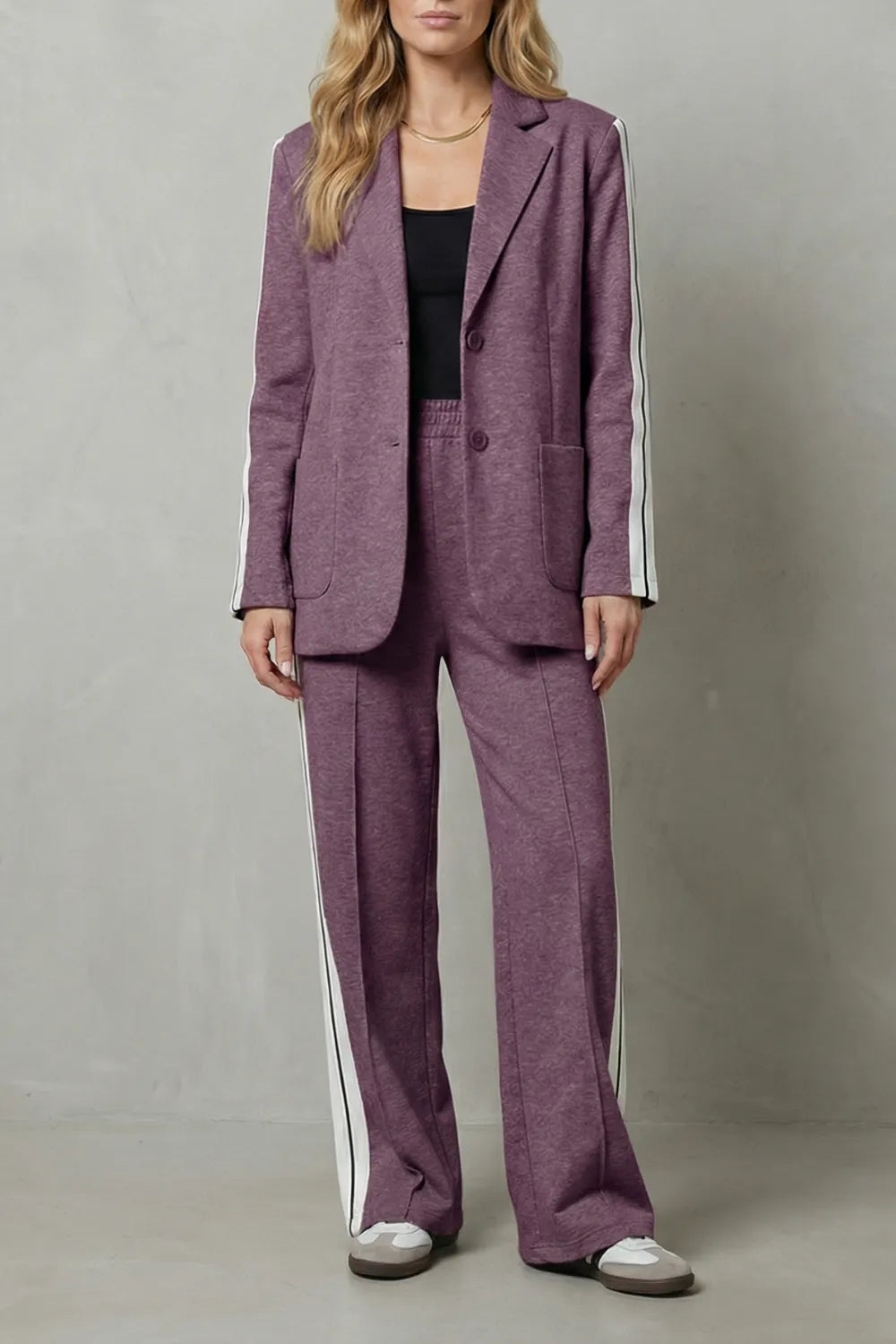Sporty tailored contrast – Two piece set