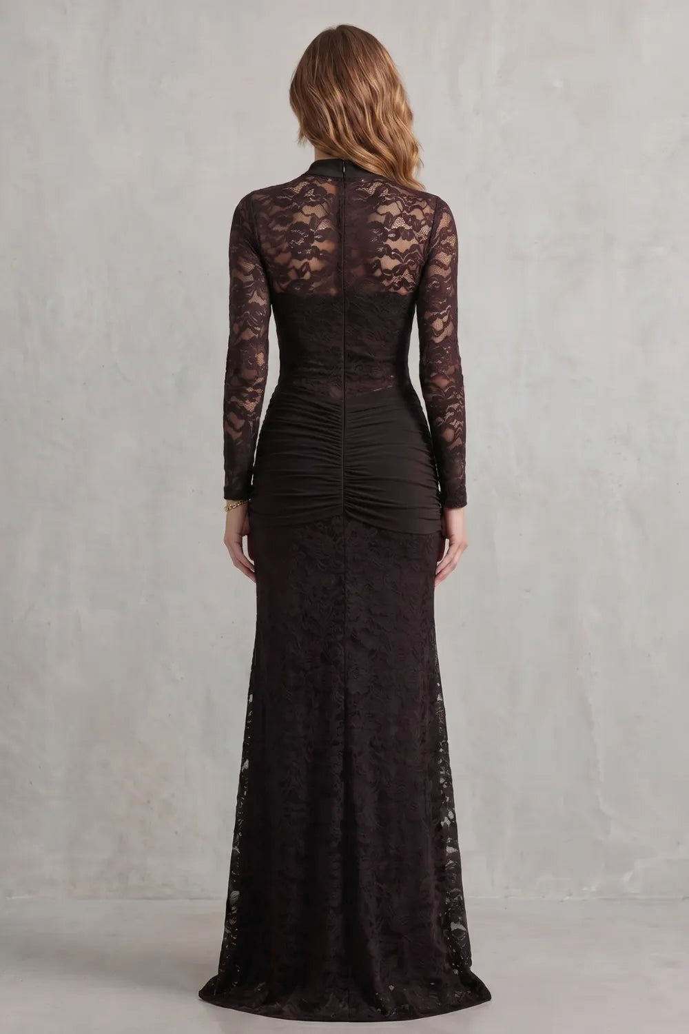 Lace cut-out allure – Maxi dress