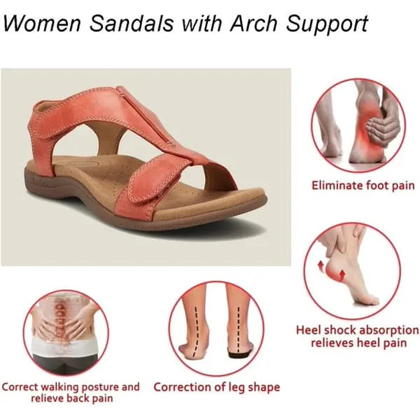 Comfortable Women's Velcro Wedge Orthopedic Sandals