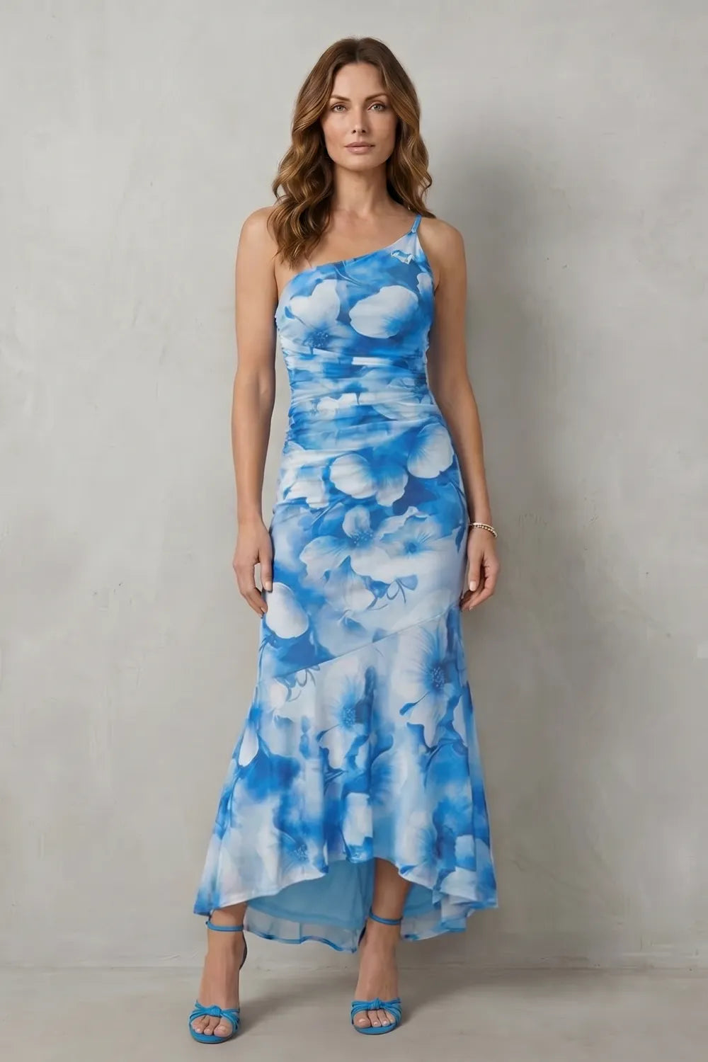 Floral elegance – Women’s One-Shoulder Maxi Dress