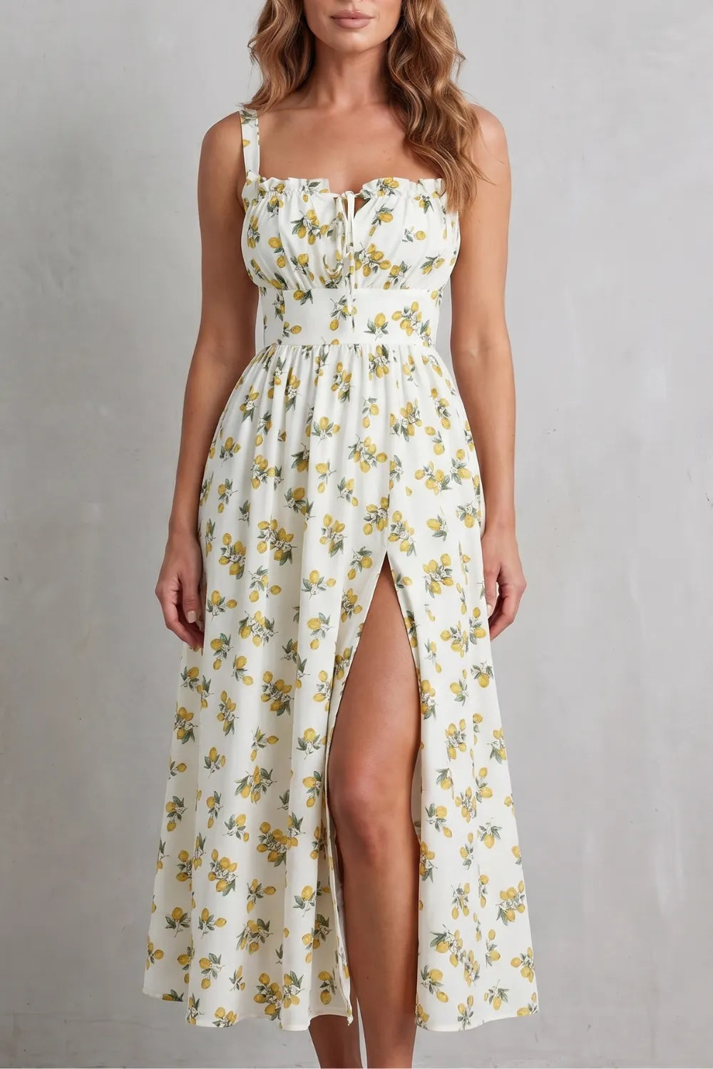 Sweet fruit print romance – Maxi dress