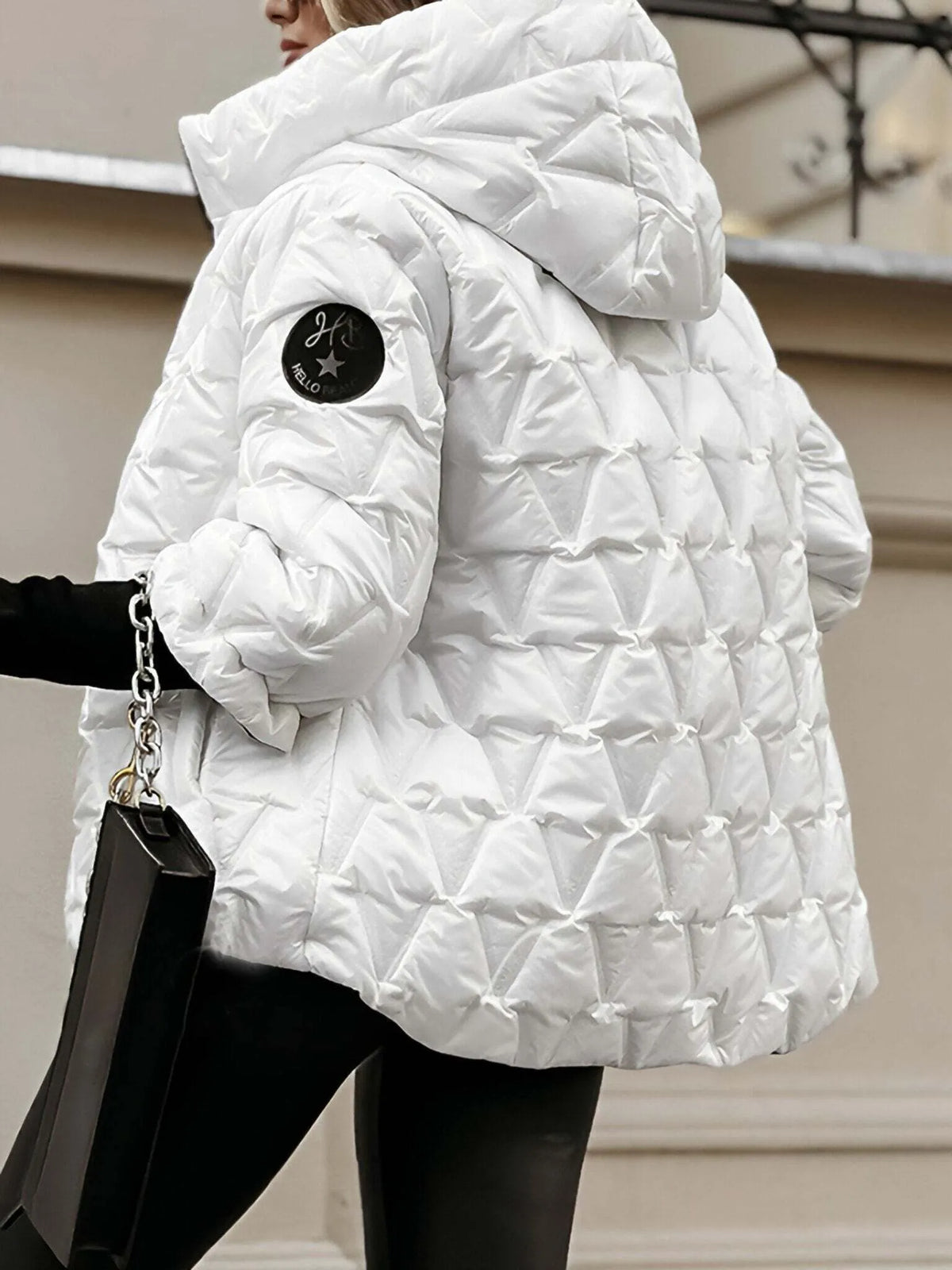 Autumn and Winter Diamond Patchwork Cotton Jacket
