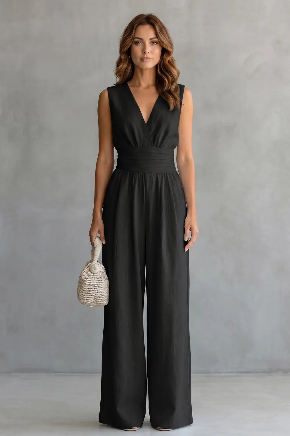 Waist-defining elegance – Sleeveless jumpsuit