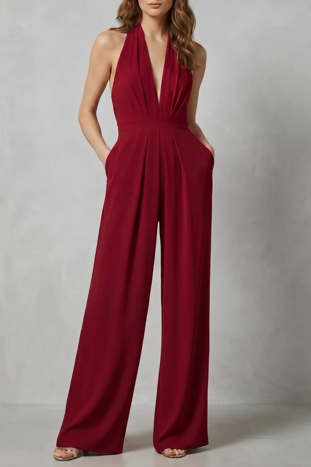 Backless Halter Jumpsuit – Bold Summer Glamour