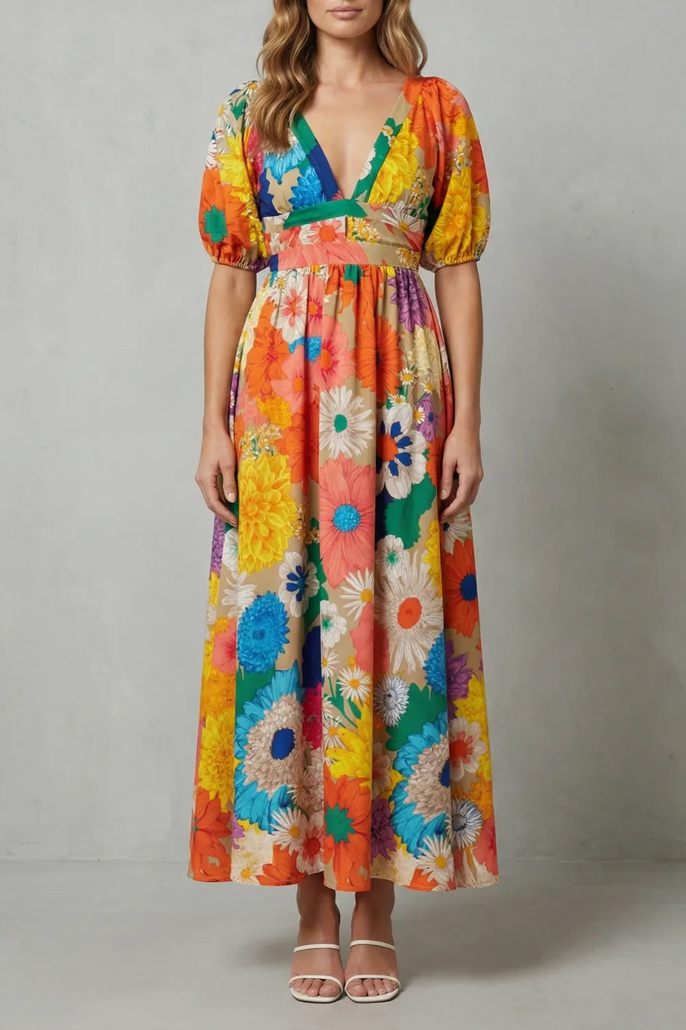 Vibrant floral charm – Maxi dress