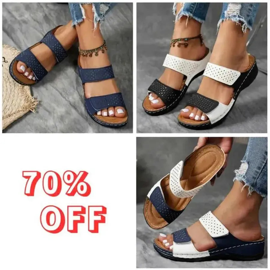 Lightweight wedge sandals with soft cushioning and arch support for women!