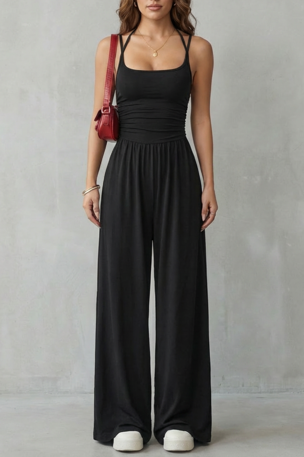 Double strap fit – Wide-leg jumpsuit
