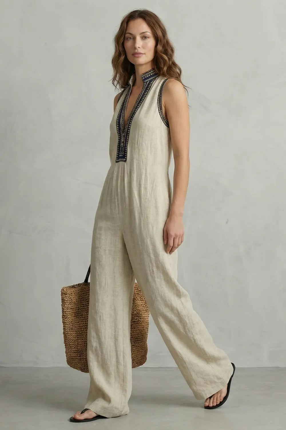 Minimalist zip stand collar – Jumpsuit