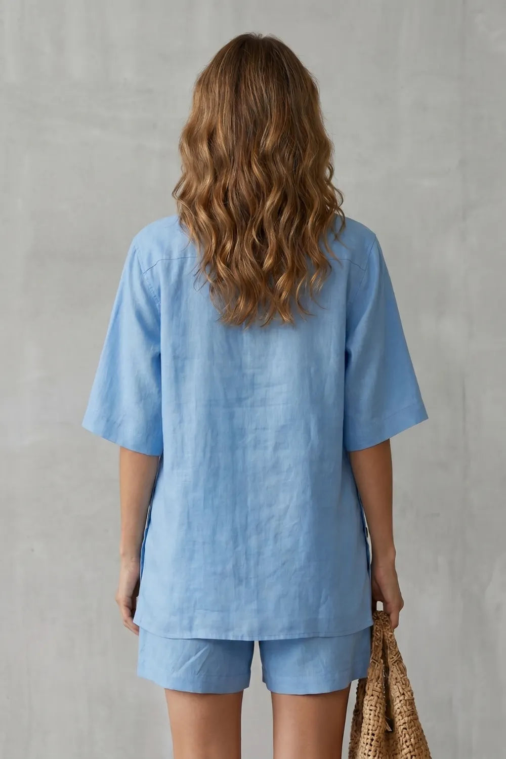 Relaxed button-detail comfort – Shorts set