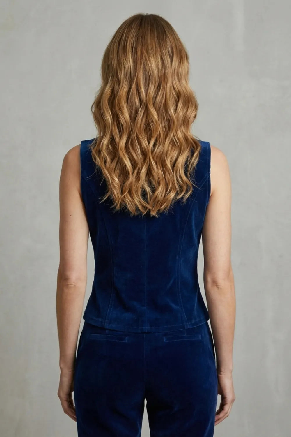 Double-breasted cut – Velvet military vest